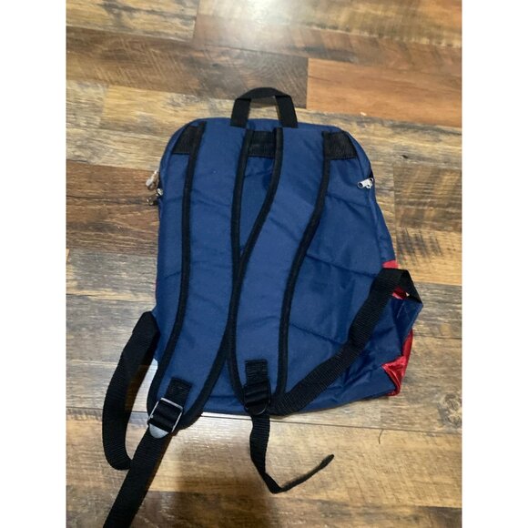 DON ED HARDY Skull With Top Hat Zip Top Carry Loop Backpack Navy & Red‎ - Picture 3 of 4